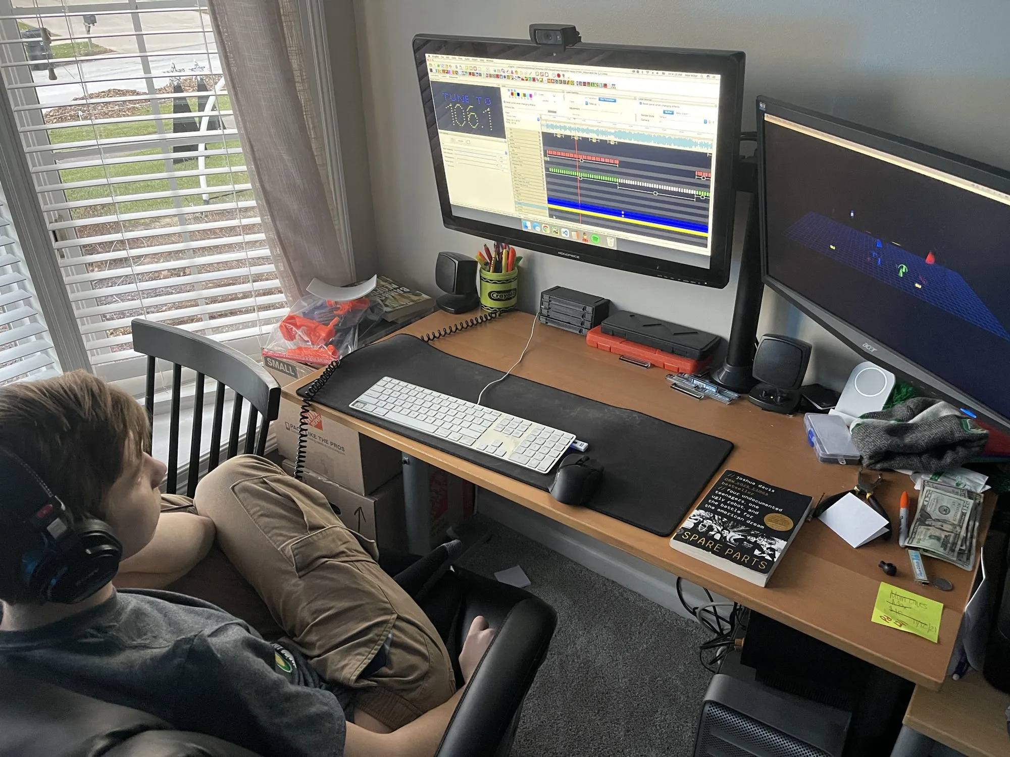 Max programming the show in xLights, 2021